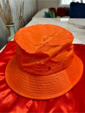 Keith James Orange Nylon Bucket Hat